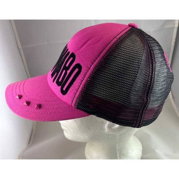 Cabo Wabo Pink Mesh Trucker Hat With Embroidered Logo & Adjustable Snapback - Picture 3 of 7